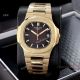 Copy Patek Philippe Nautilus Frosted Gold Watch with Luminous Dial Markers (8)_th.jpg